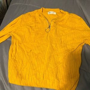 a yellow kids shirt jacket from h&m